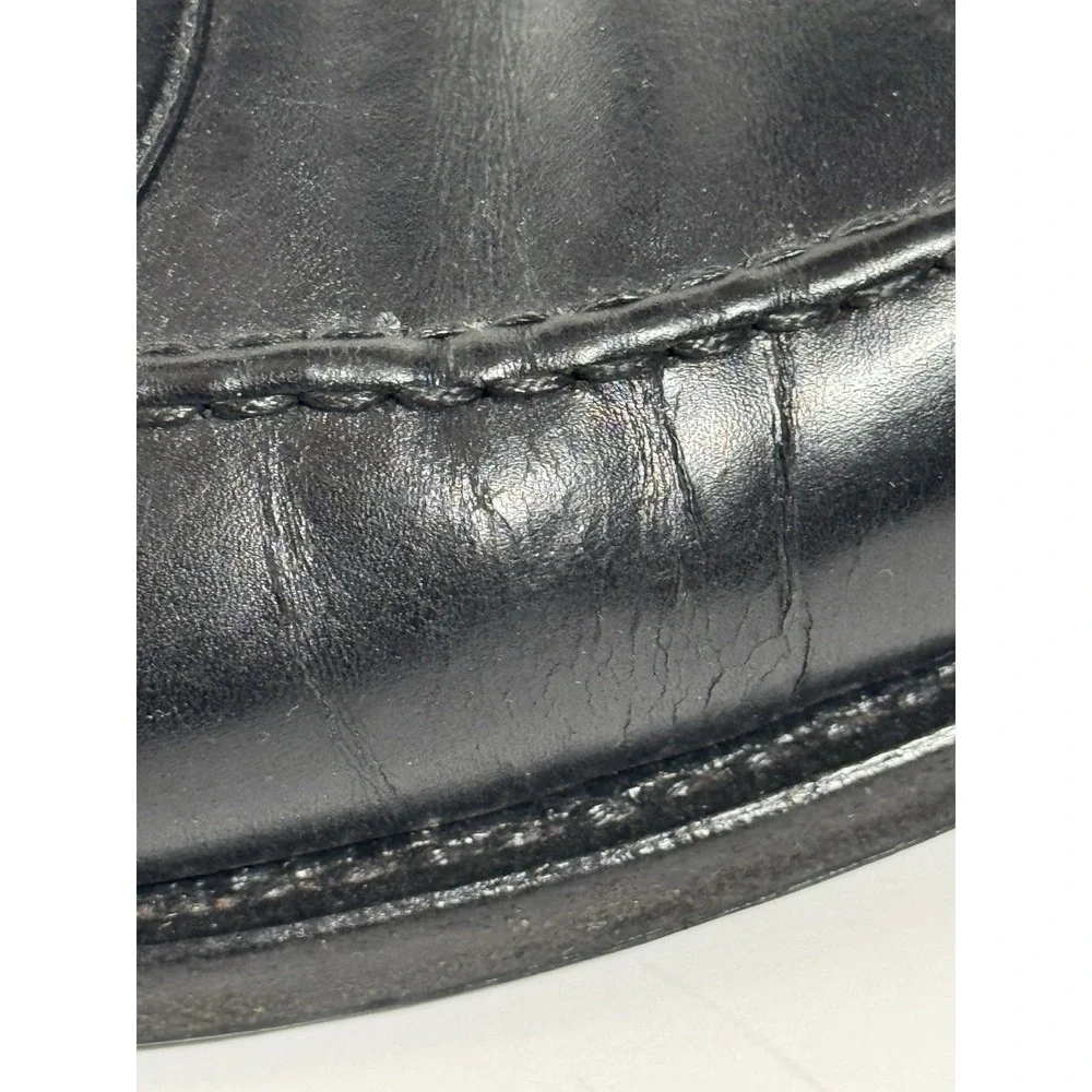 Vass Herrenschuhe Budapest Men's Size 41/US 8 Black Leather Penny Loafers
